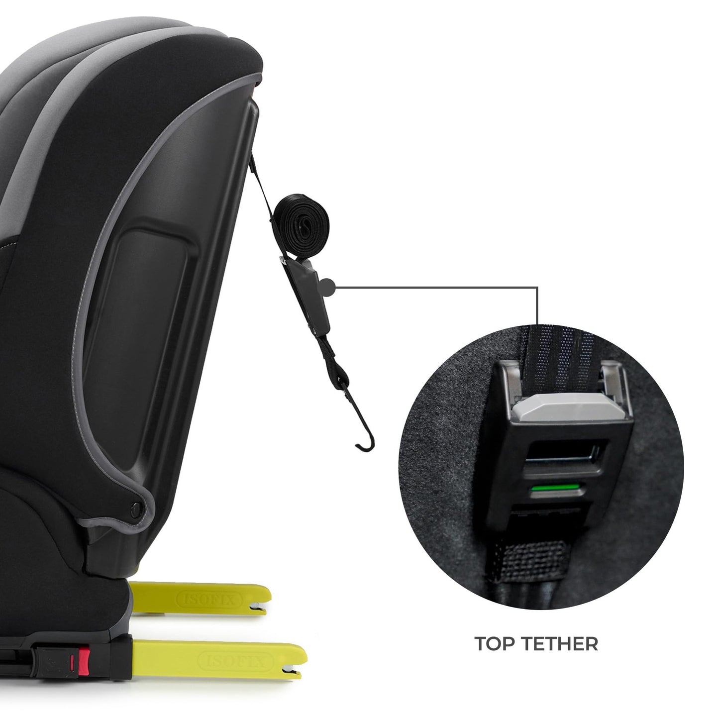 Kinderkraft Safety Fix 3 Pro Kindersitz Grau